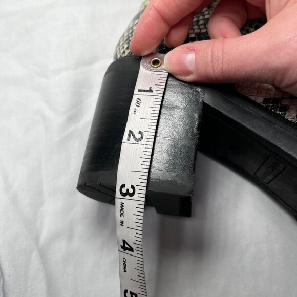 Marc Fisher Laboni Snake Print Lace-Up With Side Zip Combat Boots Womens 7.5 - Picture 10 of 12